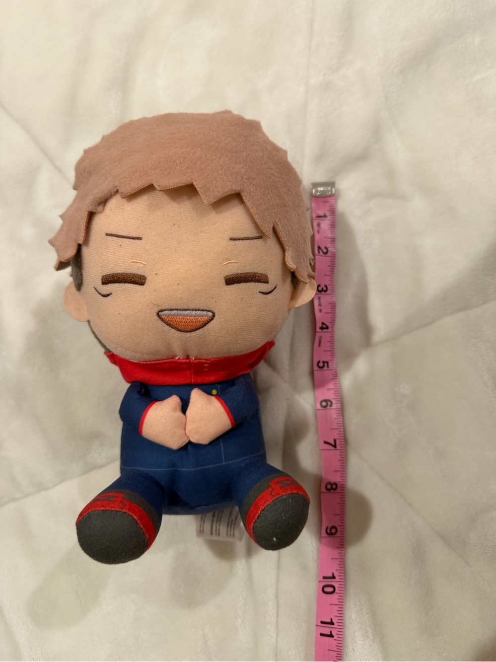 Jujutsu Kaisen Itadori Plush Character Soft Toy - Brown Hair, Blue Outfit